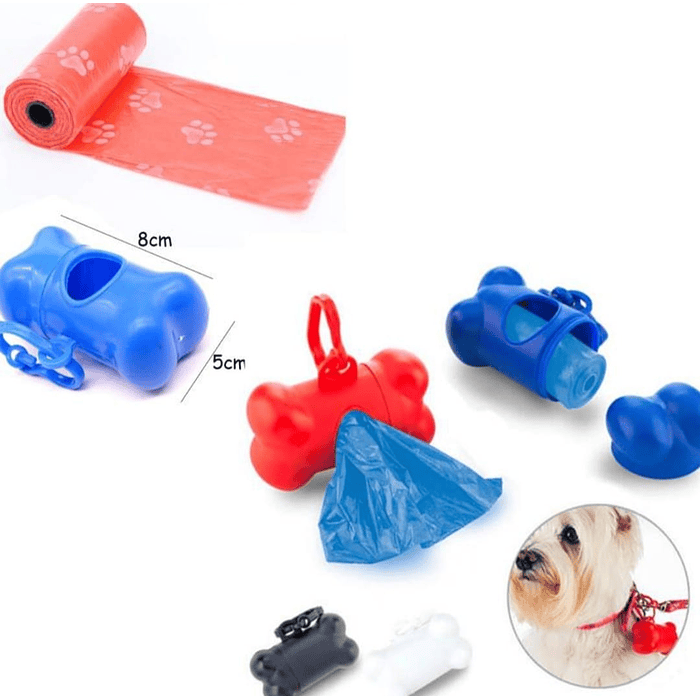 Dispensador Bolsa Desechos + 2 Rollo de Bolsas para Perros 2