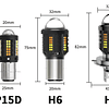 Ampolleta Led Premium Ba20d H6 Lupa Csp 4000lm Moto 3