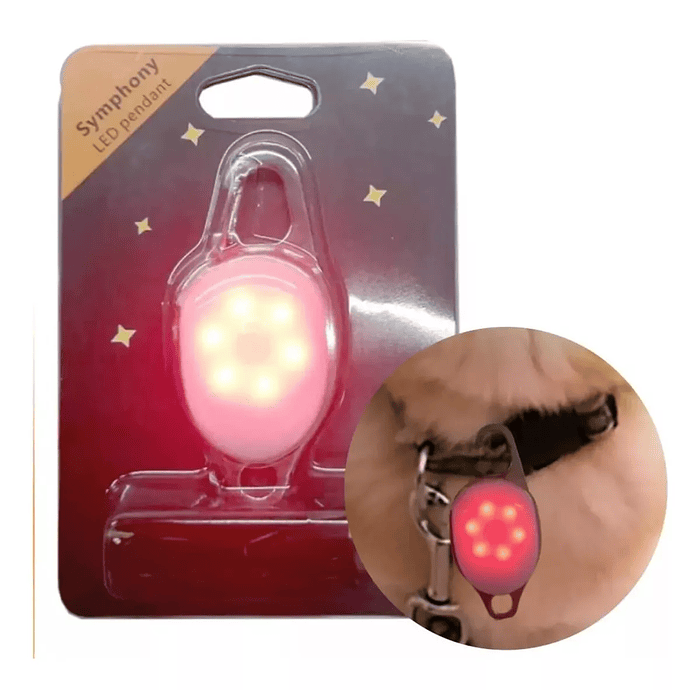 Collar Para Perro Colgante Luminoso Luz Led Carga Usb