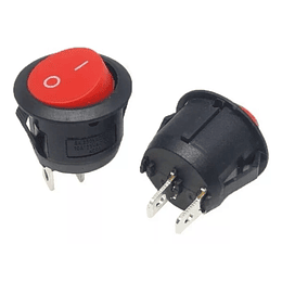 Interruptor Redondo Dos Posiciones Mini 12/24v Rocker