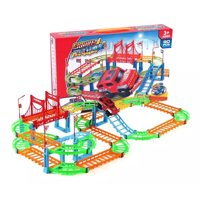 Pista Magic Track Car Luminosa Con Puente Y Autos 85pcs 2