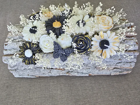 Trunk with flowers