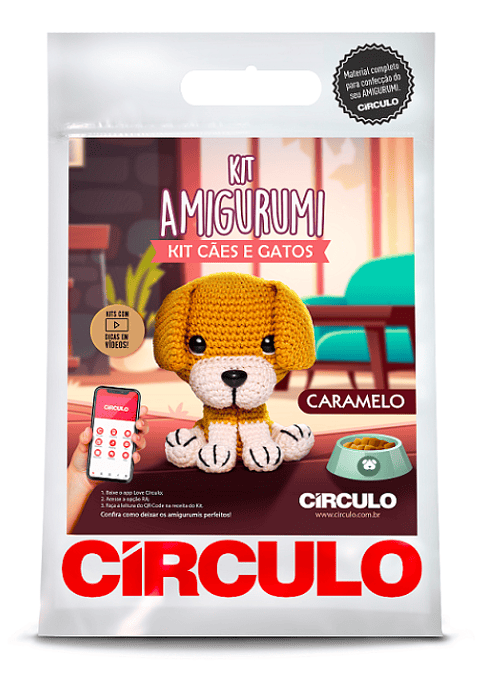 kit amigurumi coleção Cães e Gatos