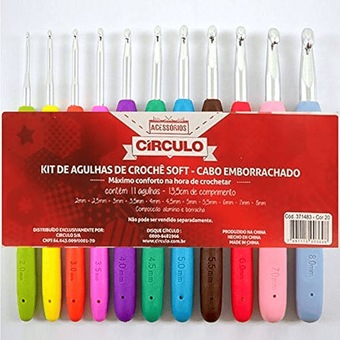 kit agulhas crochet circulo
