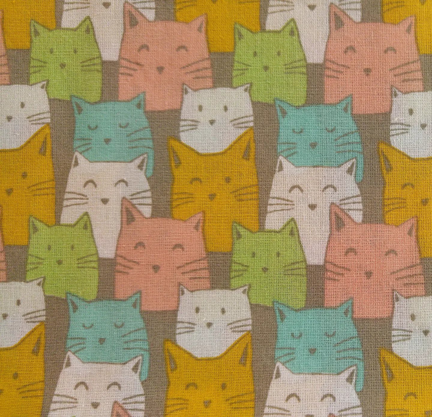 Tecido Gatos Cinza 1