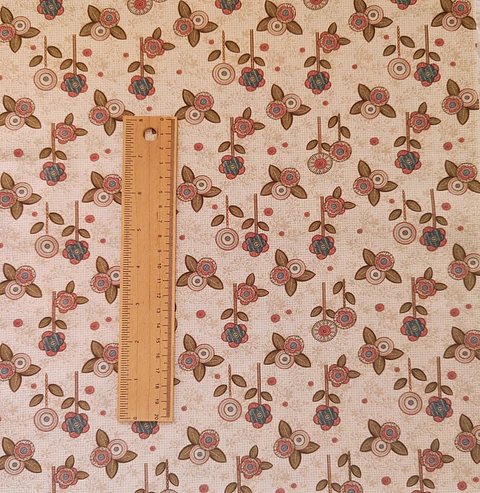 Tecido Flores Aplicadas