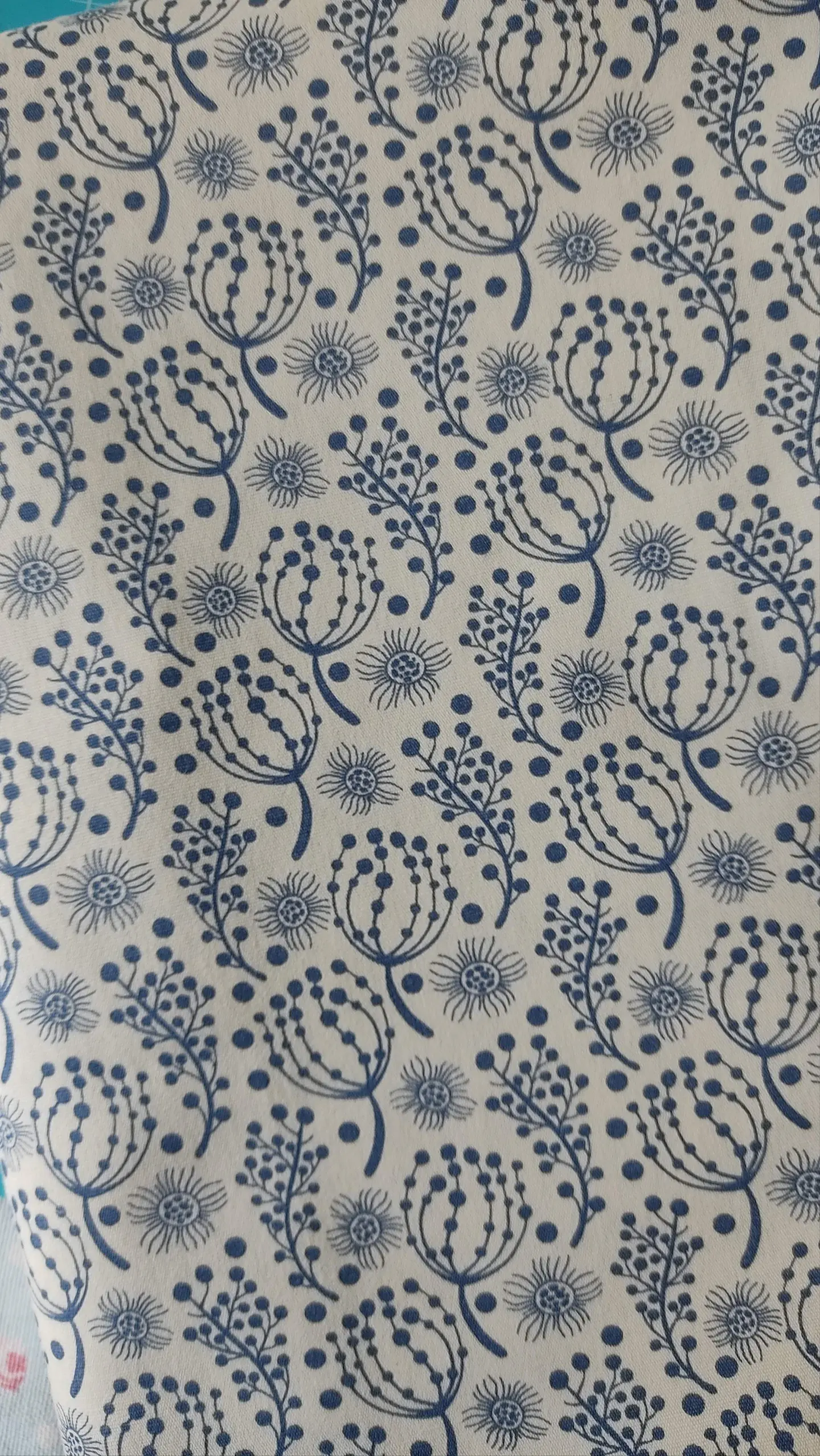 Tecido Floral Azul 1