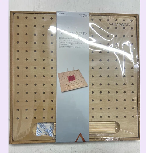 Placa de madeira para bloquear crochet