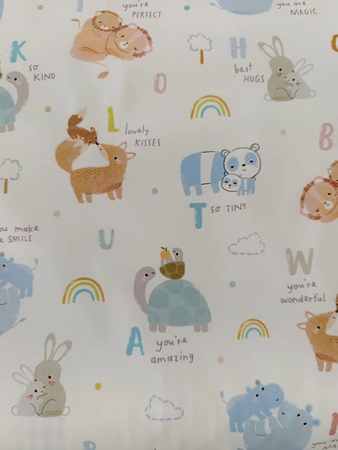 Tecido Animais ABC (Raincoat)