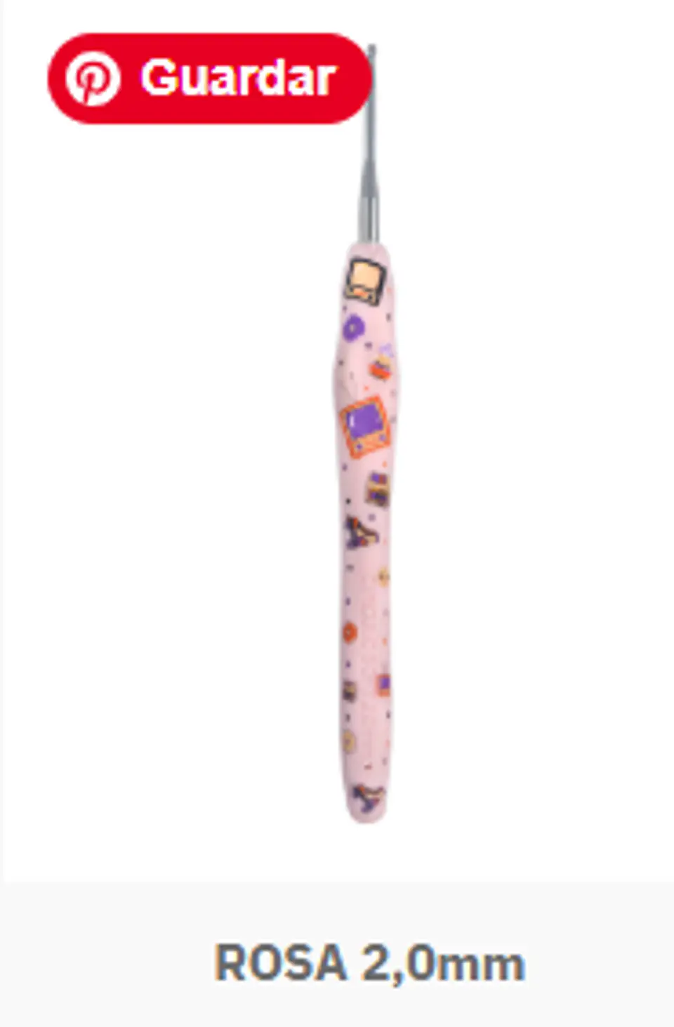 Agulhas crochet Soft estampadas - rosa 2