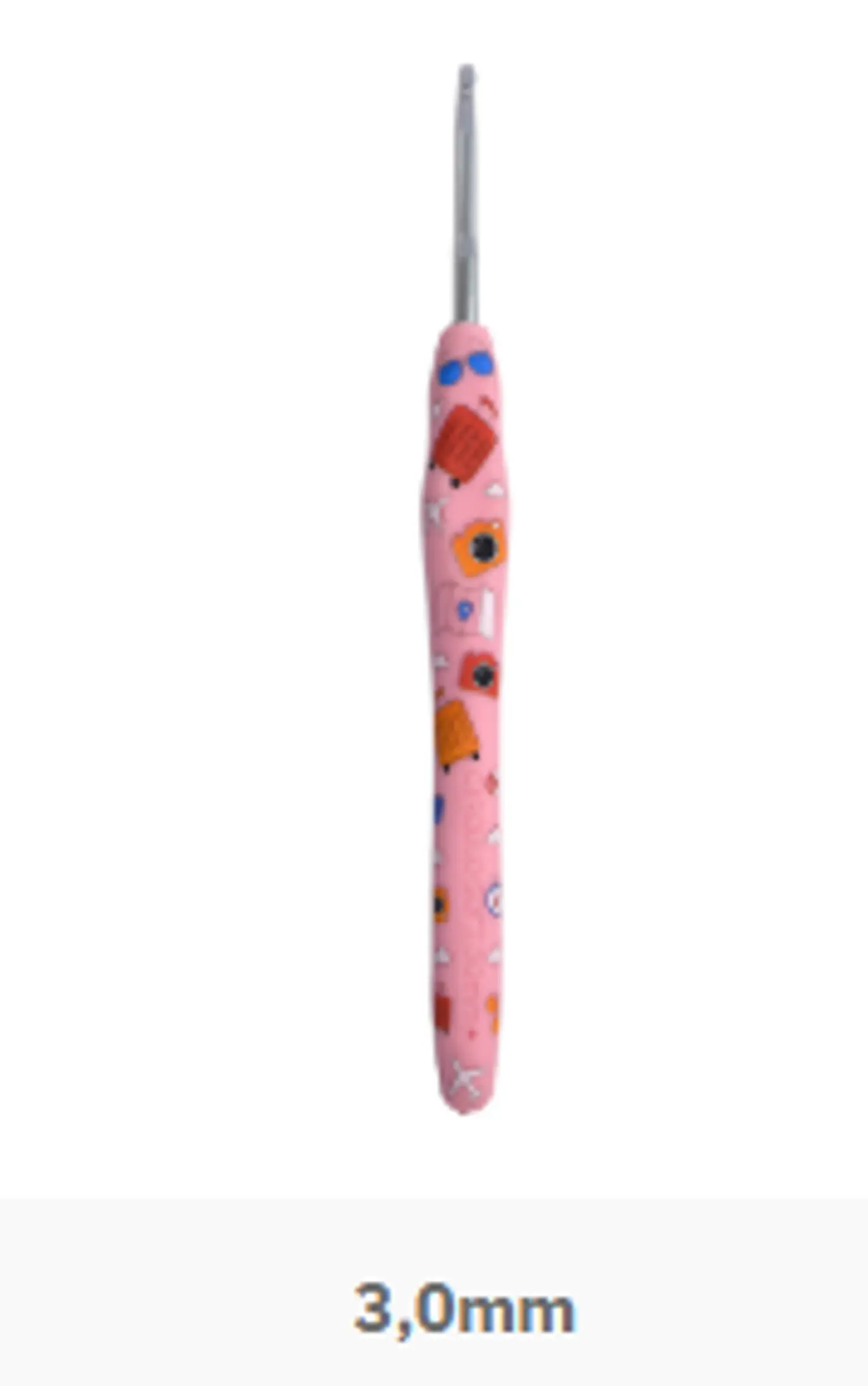 Agulhas crochet Soft estampadas - rosa 3