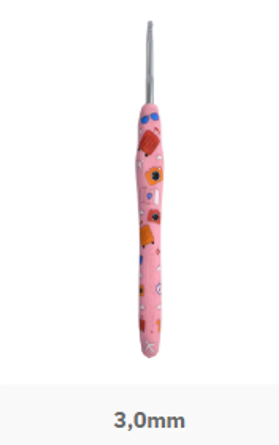 Agulhas crochet Soft estampadas - rosa 3
