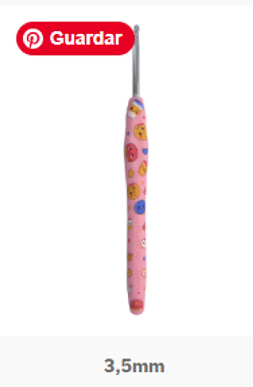 Agulhas crochet Soft estampadas - rosa 4
