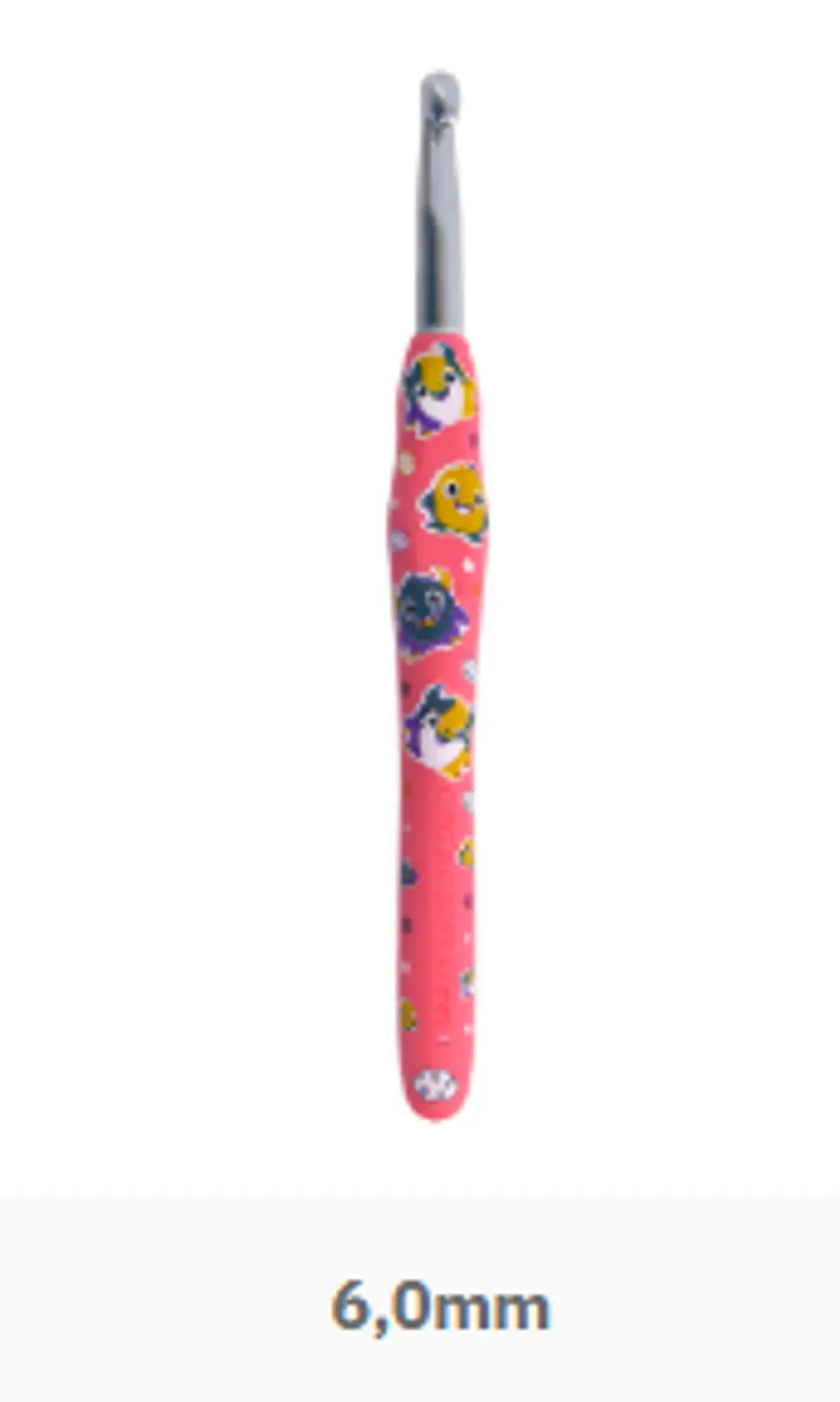 Agulhas crochet Soft estampadas - rosa 9