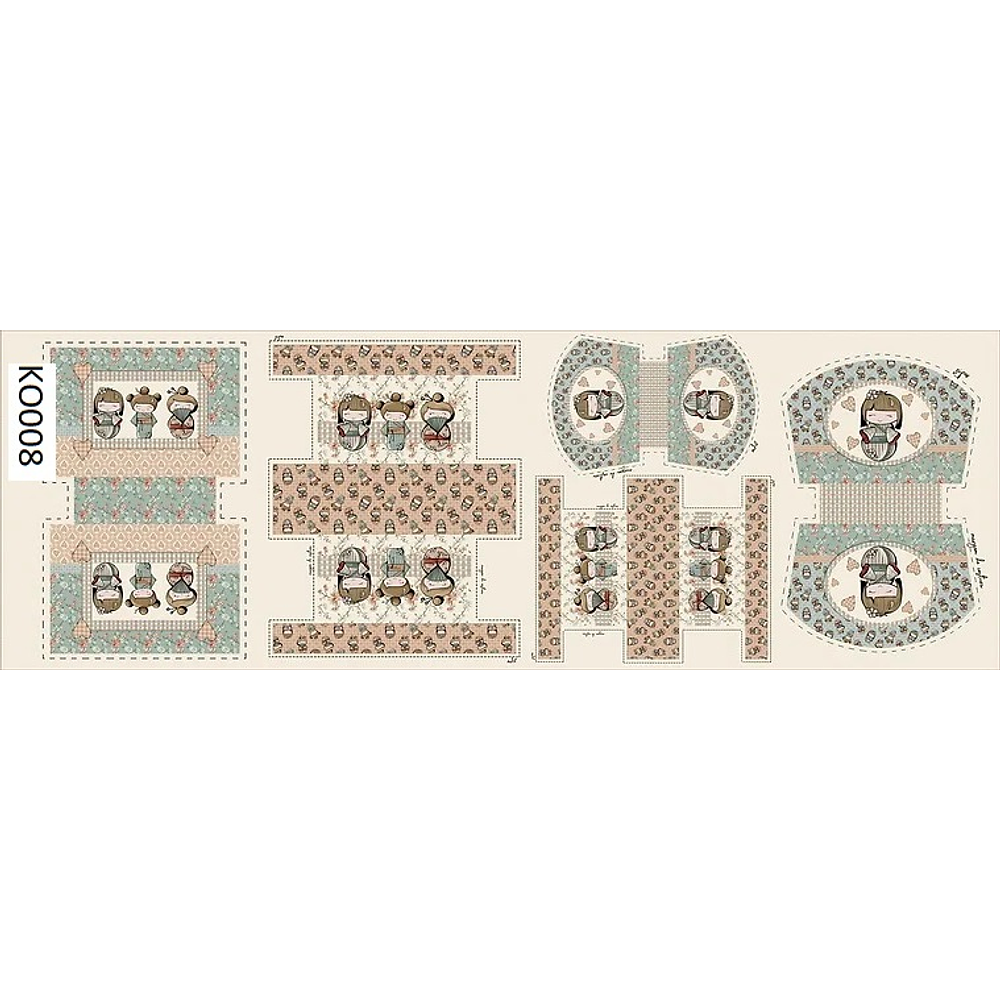 Paineis Tecido Kokeshi - COPIE