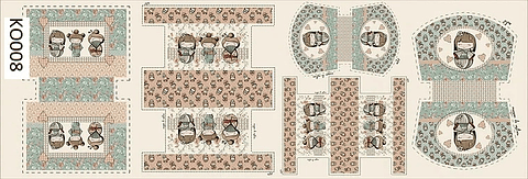 Paineis Tecido Kokeshi - COPIE