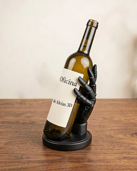 Suporte para Garrafas de Vinho "Mão"