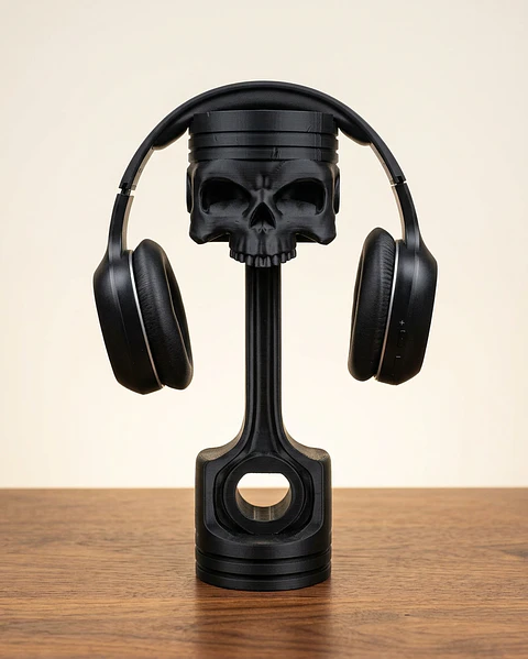 Suporte Auscultadores/Headphones "Caveira Pistão"