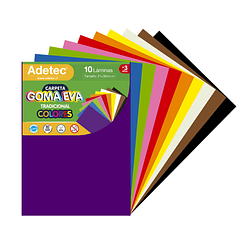 Goma Eva - A4 Color 10 Hojas
