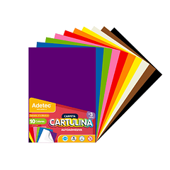 Cartulina Autoadhesiva - A4 Color 10 Colores