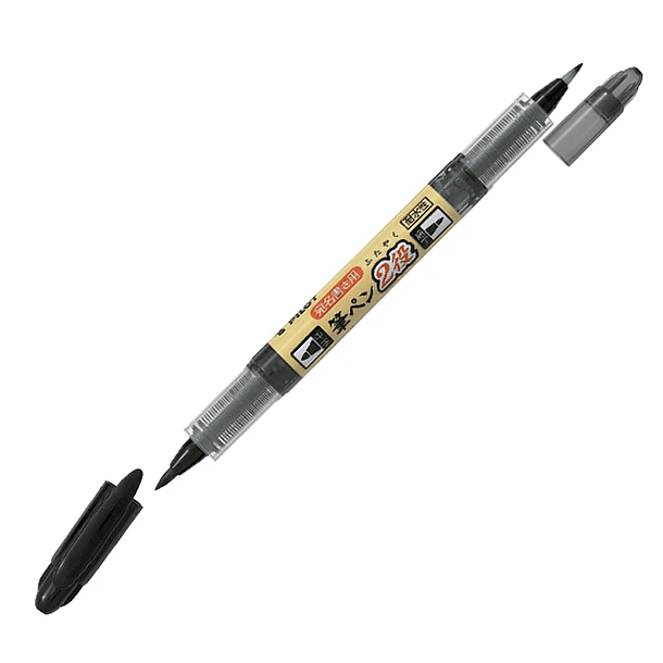 Lapiz Brush Pen Twin Doble Punta Negro Pilot 1