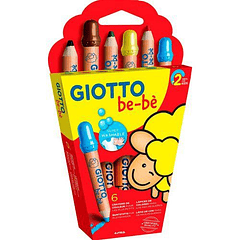 Lápiz de Madera Giotto bebe 6 colores