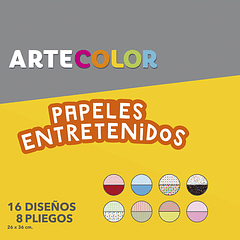 Papel Entretenido 16 diseños distintos Artecolor 