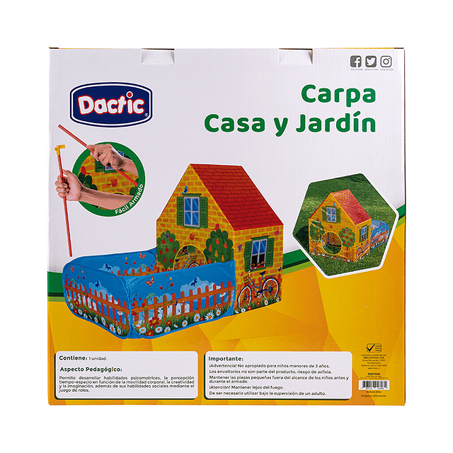 Carpa Casa c/Jardín 150x90x110cm (040) DACTIC