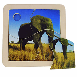 Puzzle Imagen Elefante Madera (040) DACTIC