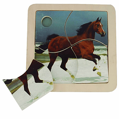 Puzzle Imagen Caballo Madera (042) DACTIC