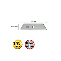 Repuesto Cuchillo SK-12 Acero Inox 10 unid Blister