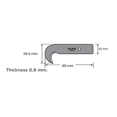 Cuchillo Gancho de Acero Inoxidable Corta Cintas de Nylon