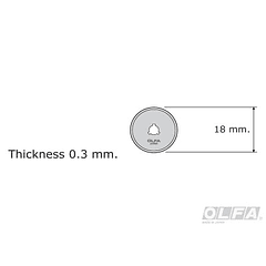 Compás de Corte para Tela Cuchillo Rotativo 18mm