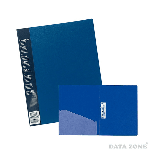 Carpeta A4 c/Apretador y Bolsillo Azul
