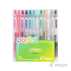 Set Lápiz Gel POPLOL 0.7 12 uni RAINBOW (14) PILOT