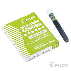 Cartucho Lapicera Parallel 6u Verde Claro PILOT