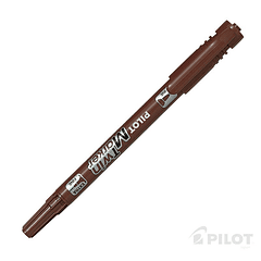 Marcador Doble Punta Café Oscuro PILOT