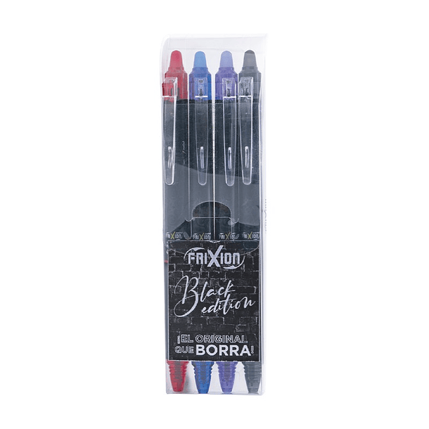 Lápiz Gel FRIXION BLACK EDITION 0.5 4u B+L+R+V (01) PILOT 1