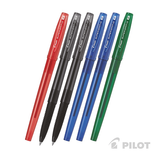 Lápiz Pasta SUPER GRIP G 0.7 Set 6u Básicos PILOT 2