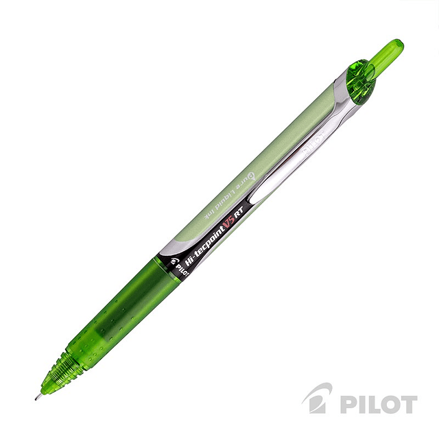 Lápiz Tinta HI-TECPOINT GRIP V5 Retráctil Verde Claro PILOT
