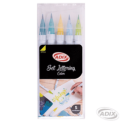 Set Brush Pen Amarillo/Verde 5u (013) ADIX