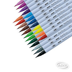 Brush Pen Caja c/Broche 24 Colores (009) ADIX