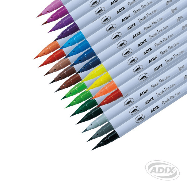 Brush Pen Caja c/Broche 24 Colores (009) ADIX 2