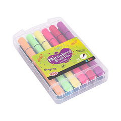 Brush Pen Caja Plástica 12 Colores Kids (045) ADIX