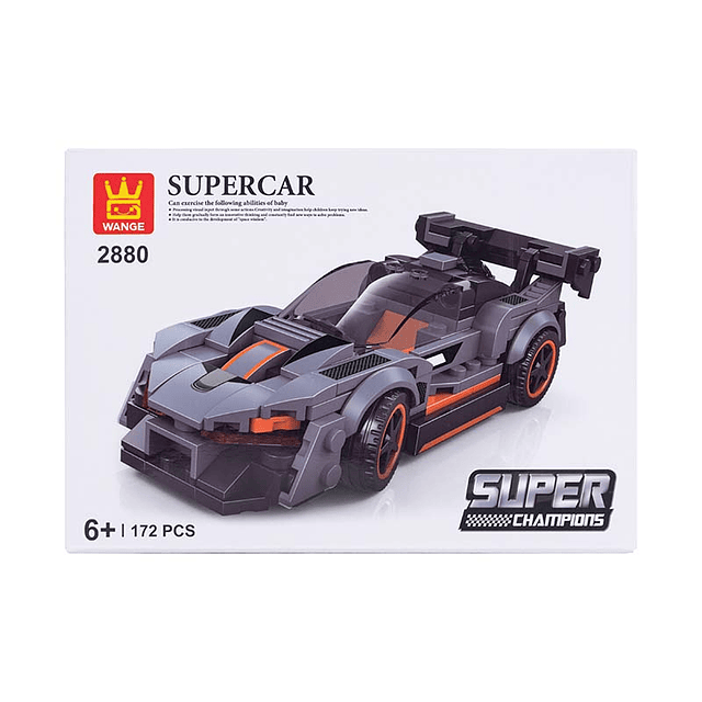 Súper Auto Deportivo Negro Armable (2880) WANGE