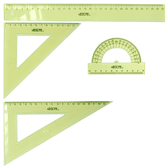 Set Geometría GREEN 30cm 4pzs (002) NEOLITE