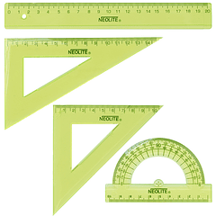 Set Geometría GREEN 20cm 4pzs (001) NEOLITE
