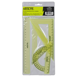 Set Geometría GREEN 20cm 4pzs (001) NEOLITE
