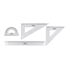 Set Geometría Transparente 30cm 4pzs (002) NEOLITE