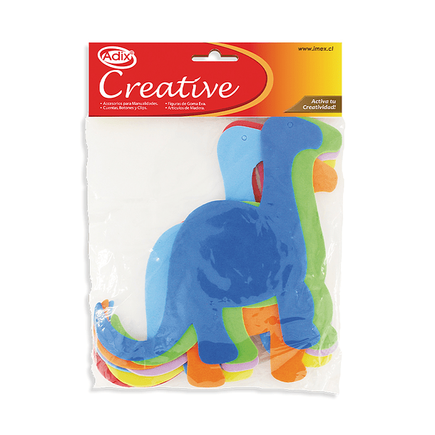 Dinosaurio Goma Eva 8u (84) CREATIVE 2